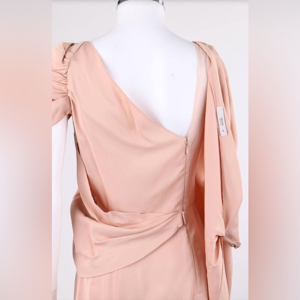 Prada Blush draped cocktail Dress, S - Picture 6 of 8